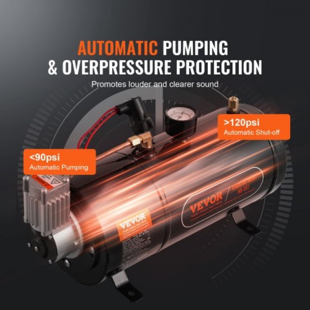 VEVOR Συμπιεστής Αέρα 12V με Δοχείο 3L για Κόρνα Αυτοκινήτου  QLBCQGYYSJZCF2JLLV9