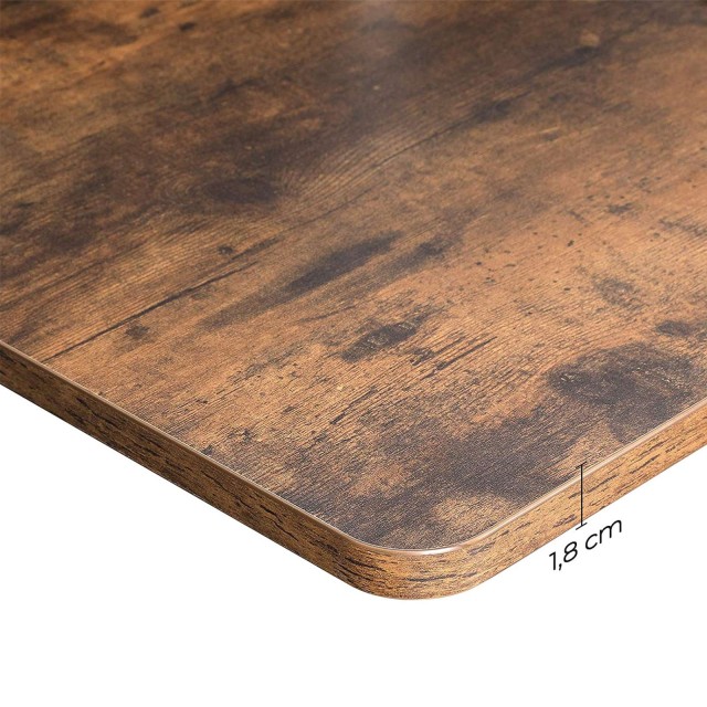 SONGMICS Ξύλινη Επιφάνεια για Ηλεκτρικό Γραφείο 140 x 70 x 1.8 cm, Vintage Καφέ LDB002B01V1 