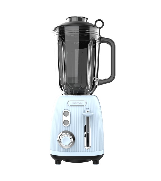 CECOTEC  Μπλέντερ Retro Power Black Titanium RetroBlue με Ισχύ 1200W, Μαχαίρι 4 Λεπίδων με Επίστρωση Μαύρου Τιτανίου και Κανάτα 1,5L  CEC-03883