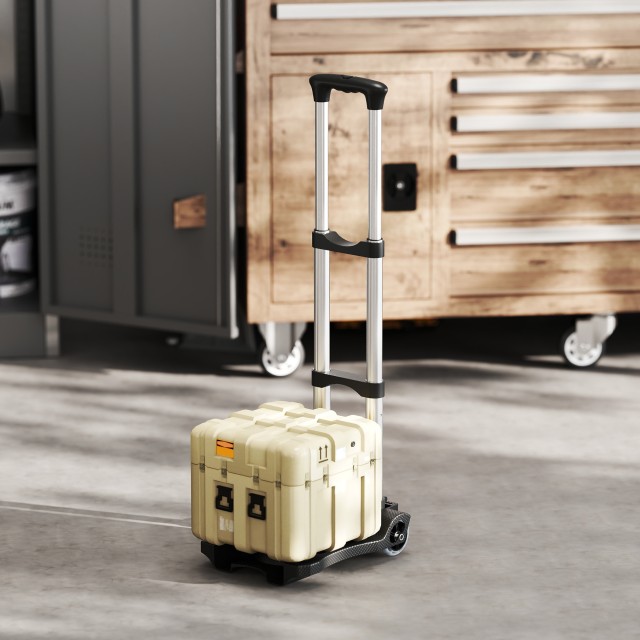 HOMCOM Πτυσσόμενο Καρότσι Μεταφοράς έως 40 kg με 2 Ιμάντες, Τηλεσκο...