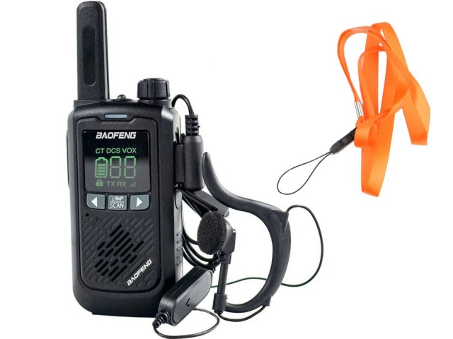 Σετ 2 Ασύρματων Walkie Talkie PMR Ραδιοτηλεφώνων με Ακουστικά 5907451353073 Verk Group