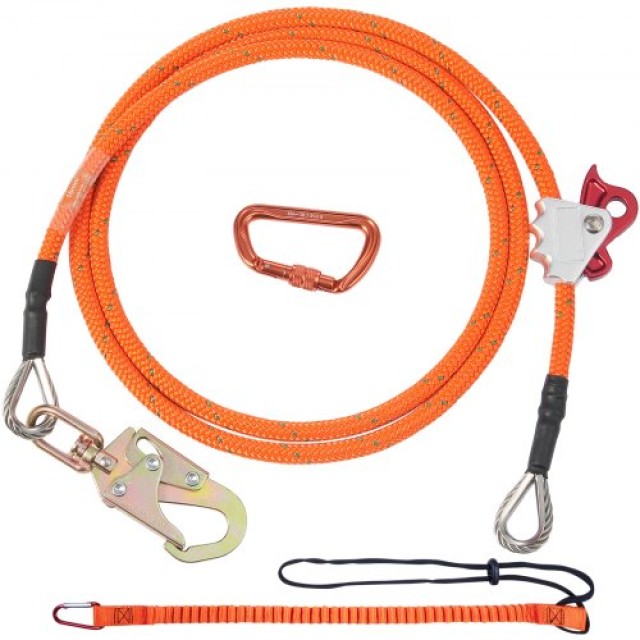 VEVOR Ατσάλινος Πυρήνας 16mm Flipline 10ft για Ασφάλεια Υψηλών Προτ...