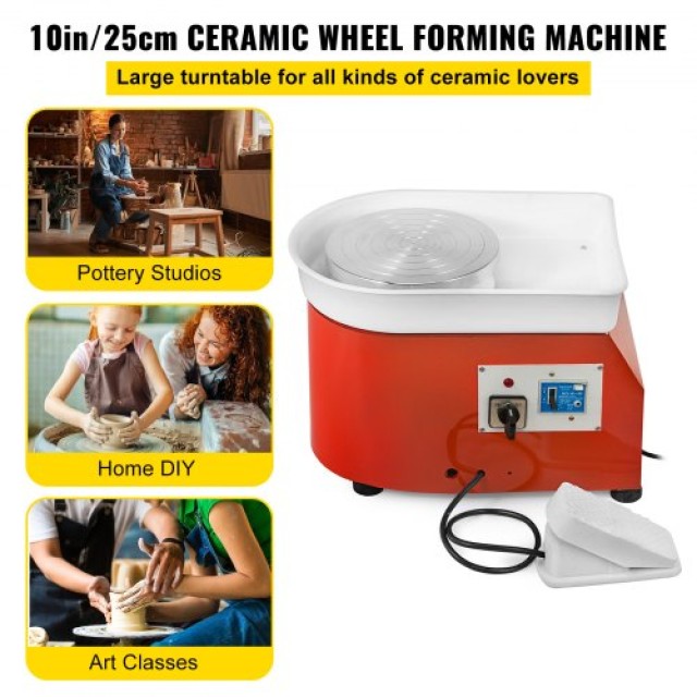 Ηλεκτρικός Τροχός Κεραμικής VEVOR 25cm 280W με Σετ Εργαλείων για Κεραμικά  TYLPJJTTSJXPTJ001V2