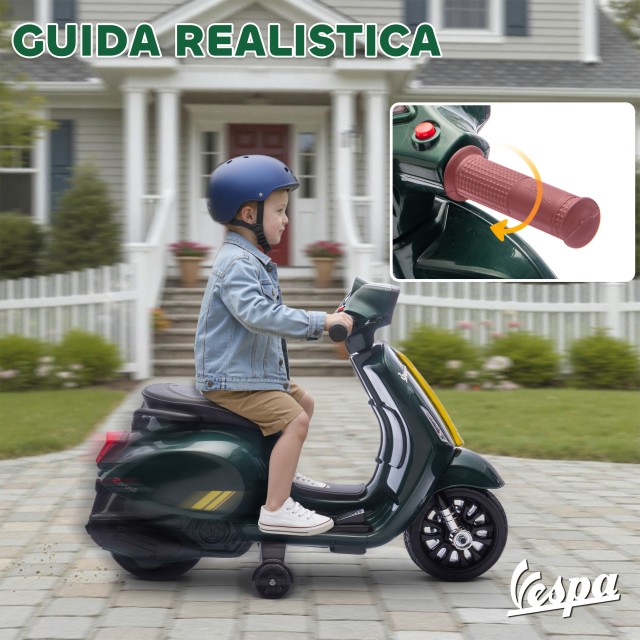 AIYAPLAY Παιδική Ηλεκτρική Μοτοσυκλέτα με Άδεια Vespa, Επαναφορτιζό... AIYAPLAY Παιδική Ηλεκτρική Μοτοσυκλέτα με Άδεια Vespa, Επαναφορτιζό...