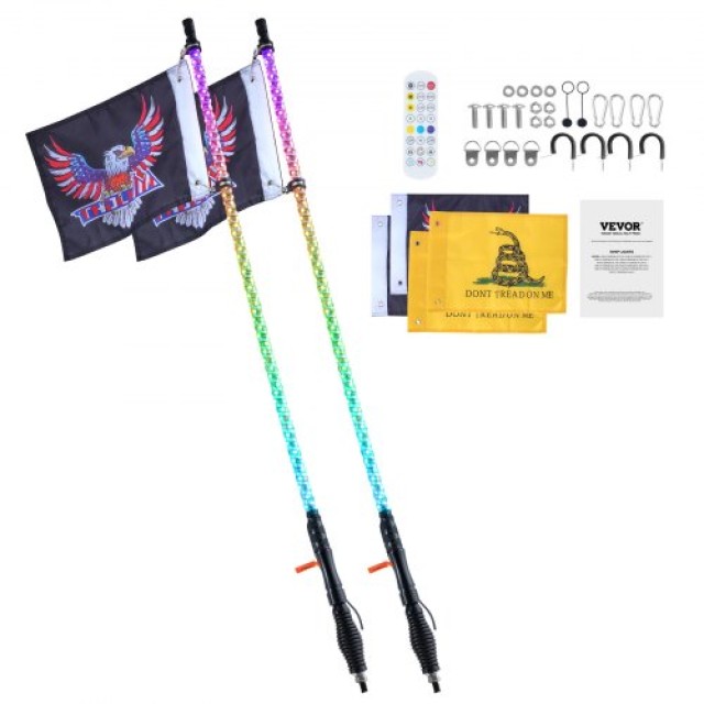VEVOR LED Σπιράλ Φώτα 4FT με Βάση & Τηλεχειριστήριο (2τμχ)  CRKJPDHDZ4YCH3TVUV9