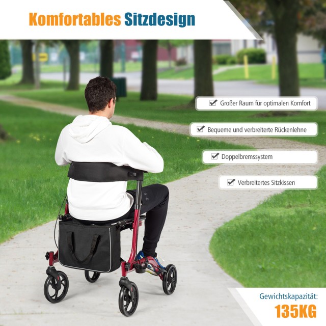 Costway  Πτυσσόμενος Αλουμινένιος Rollator - Ελαφρύς, Ρυθμιζόμενος ...