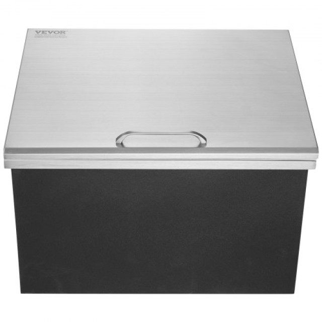 VEVOR Ανοξείδωτο Εντοιχιζόμενο Ψυγείο 28x16x17 με Κάλυμμα QRSCBCFG2...