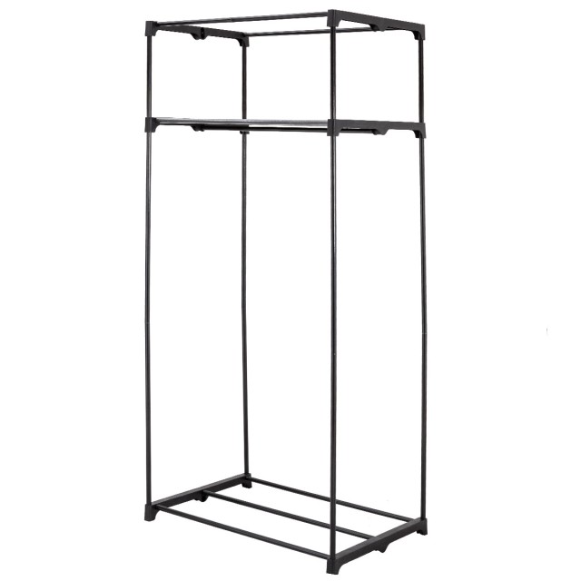 Costway  Ντουλάπα υφασμάτινη με ράγα ρούχων, 75 x 50 x 170 εκ., Γκρι HU10640GR