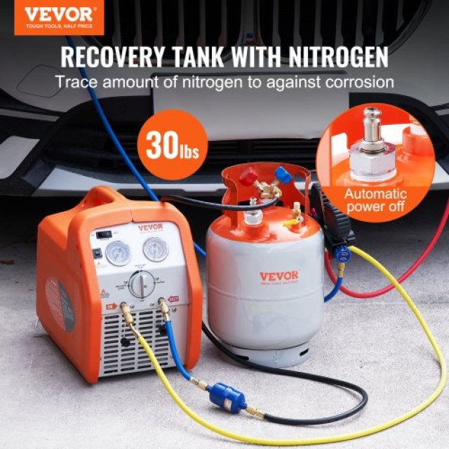 VEVOR  Δεξαμενή Ανάκτησης Ψυκτικού 30lb με Πλωτό Διακόπτη LMHSGDFDK...