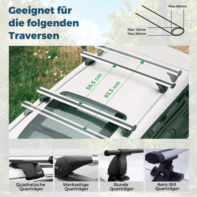 Costway Μαύρη Σκληρή Θήκη Οροφής Αυτοκινήτου με Κλειδιά Ασφαλείας 4...