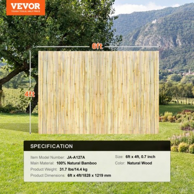 Φυσικός Φράχτης Μπαμπού VEVOR 4x6 ft  ZWLYZ6FT4FT0AR982V0