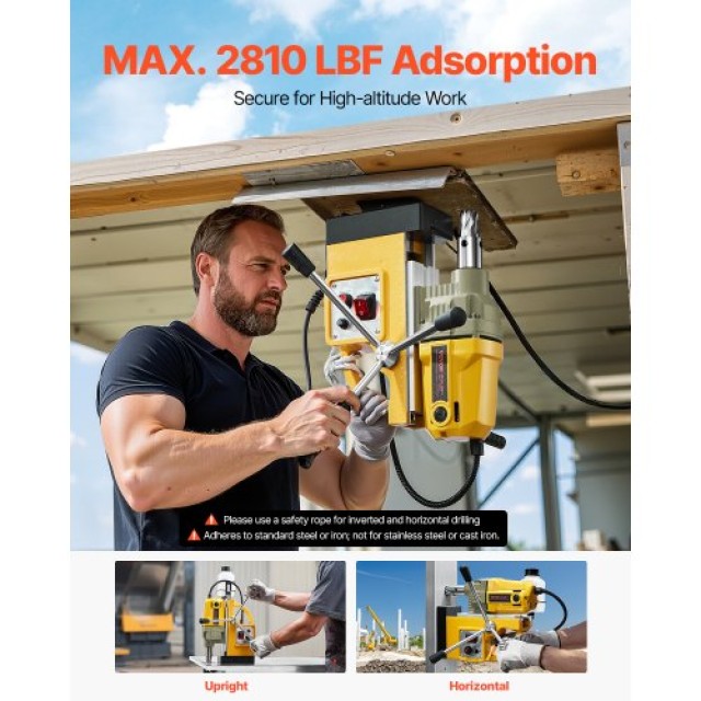 VEVOR Μαγνητικό Δράπανο 1400W 2810 lbf 1.6 in 11 Μύτες CLZJP11J40MMIQMACV2