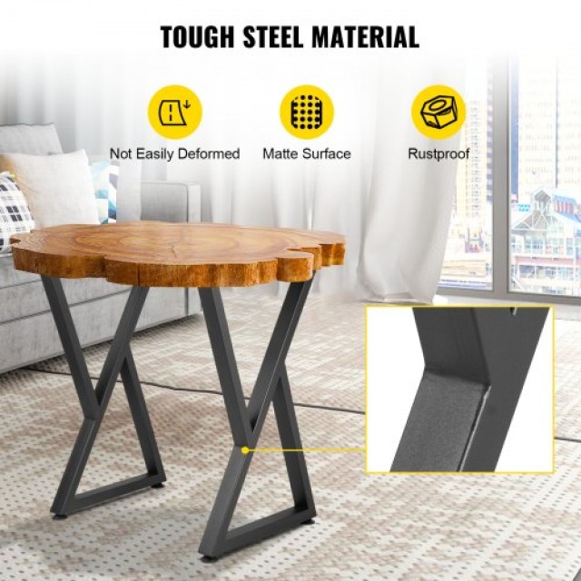 VEVOR  Μεταλλικά Πόδια Τραπεζιού Σχήματος Ζ 28x18 Σετ 2 Τεμαχίων TZZTYCZ28X188OFG9V0