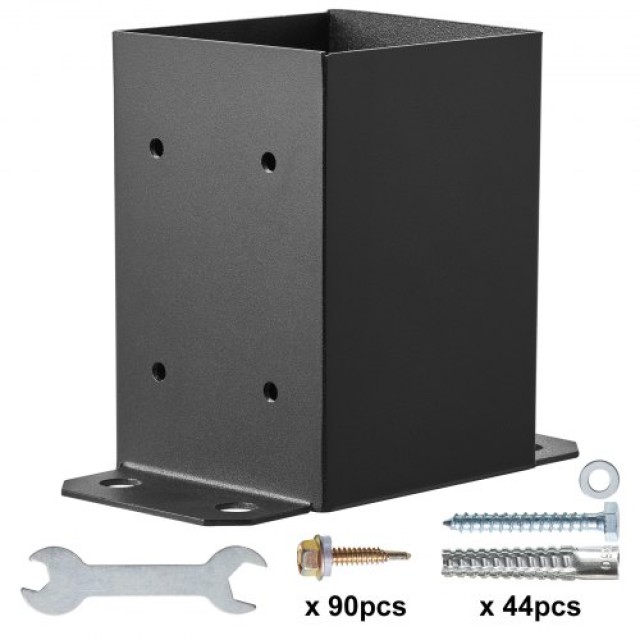 Βάσεις Στύλων VEVOR 10τμχ 101.6x101.6mm, Μαύρες για Ξύλινα Δοκάρια ...