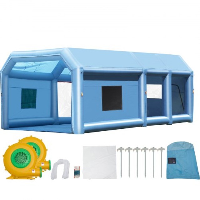 Φουσκωτό Θάλαμο Βαφής VEVOR, 32.8 x 21 x 14.8 ft, με Ισχυρούς Φυσητήρες και Φίλτρο Αέρα, Φορητό για Μεγάλα Οχήματα  CQSPQFLSKCGLKJFV4V2