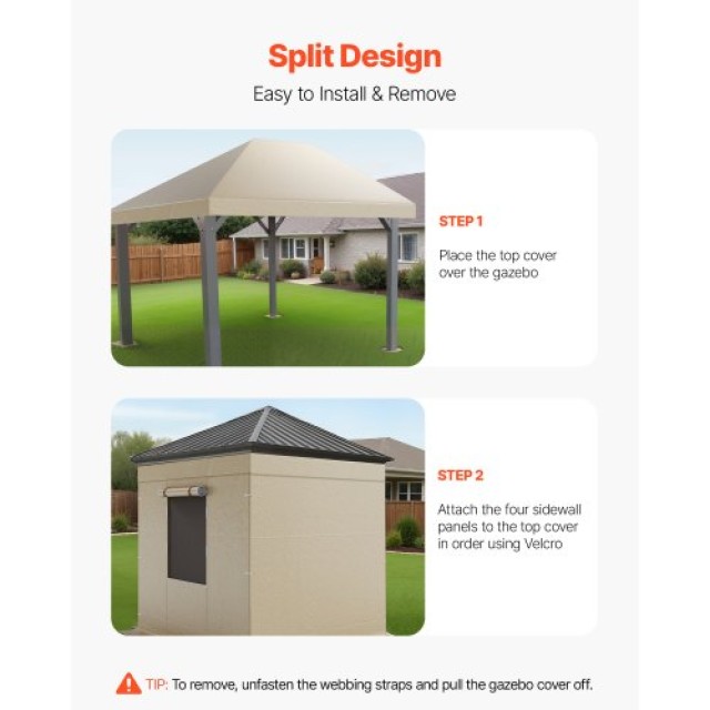 VEVOR Αδιάβροχο Κάλυμμα Χειμερινής Κιόσκης με Πλευρικά Τοιχώματα & ... VEVOR Αδιάβροχο Κάλυμμα Χειμερινής Κιόσκης με Πλευρικά Τοιχώματα & ...