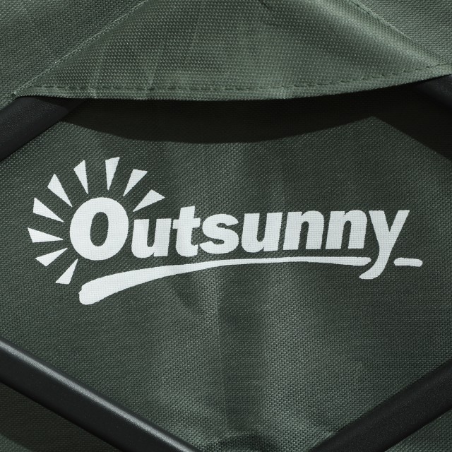 Outsunny Πτυσσόμενο Καρότσι Κήπου 95L με Ανοιγόμενο Πάνελ, από Ατσάλι και Πολυεστέρα, 125x48x78-102 εκ., Πράσινο 84H-342V00GN