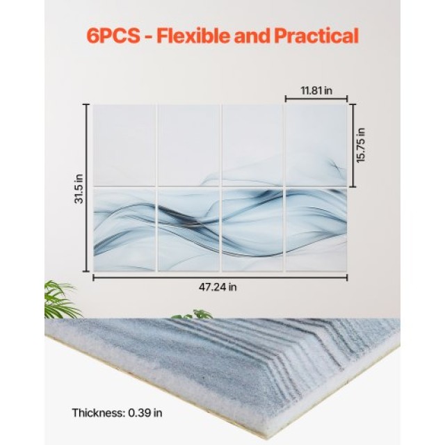 VEVOR 8 Πακέτα Αυτοκόλλητα Ακουστικά Πάνελ 15.8 x 11.8 ίντσες για Σ... VEVOR 8 Πακέτα Αυτοκόλλητα Ακουστικά Πάνελ 15.8 x 11.8 ίντσες για Σ...