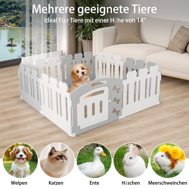 Costway 8-Πάνελ Γκρι Πτυσσόμενος Φράκτης για Κατοικίδια έως 35 εκ. ... Costway 8-Πάνελ Γκρι Πτυσσόμενος Φράκτης για Κατοικίδια έως 35 εκ. ...