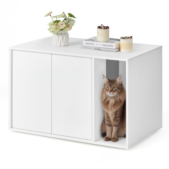 SONGMICS Κομψό Κουτί Απορριμμάτων Γάτας 80x50x53cm - Γρήγορη Συναρμ...