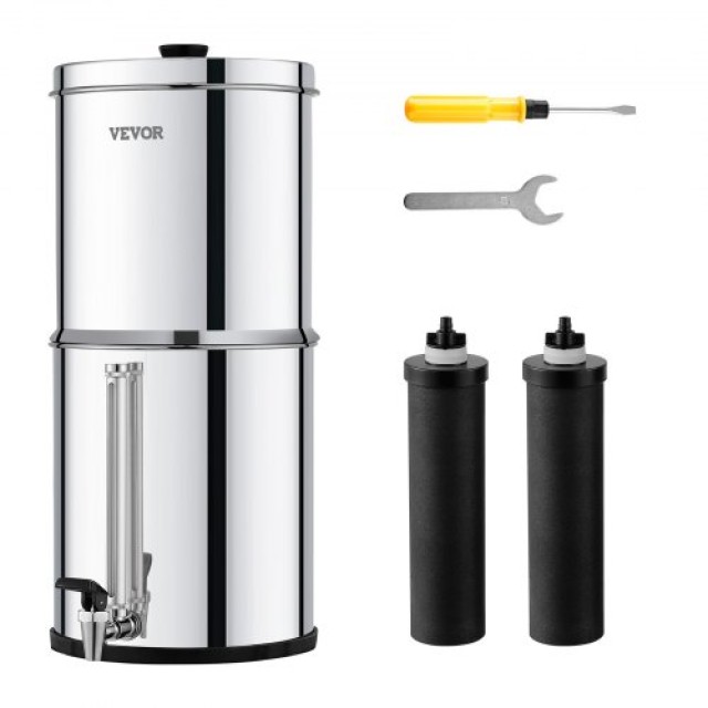 VEVOR  Σύστημα Φίλτρου Νερού Βαρύτητας 2.25G Ανοξείδωτο με 2 Φίλτρα...