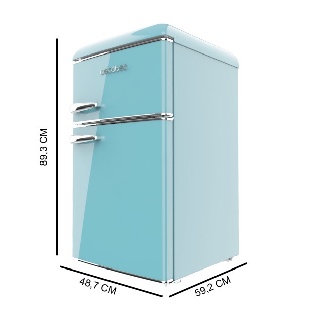CECOTEC  Μίνι Ρετρό Ψυγείο Bolero CoolMarket 2D Origin 86L Μπλε, Δι...