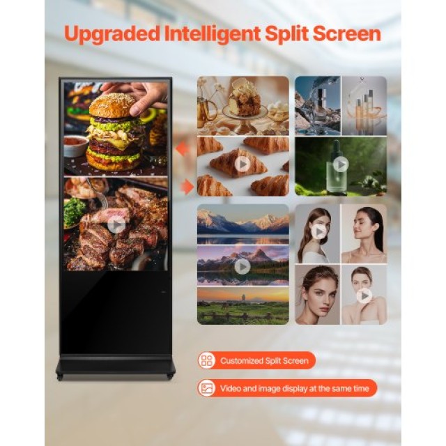 VEVOR 55 Ψηφιακή Οθόνη Αφής 4K UHD Δάπεδο Kiosk CPKDZGGT4K558KB0LV2