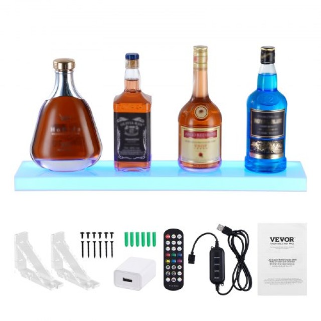 Ράφι Μπουκαλιών με LED Φωτισμό VEVOR 24 για Μπαρ Σπιτιού  ZTXLEDJPZSJ18E3A2V2