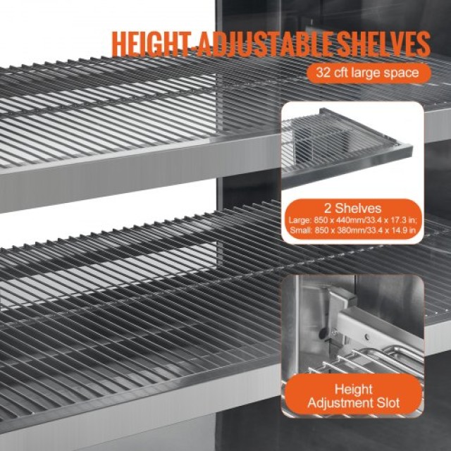 VEVOR  Ψυγείο Βιτρίνα Αρτοποιίας 32 cu ft/901L 4 Επίπεδα SSZSJLDHX32CG1V9UV2