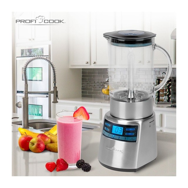 Μπλέντερ με Γυάλινη Κανάτα 1.8lt 1200W Inox PC-UM1006 Profi Cook