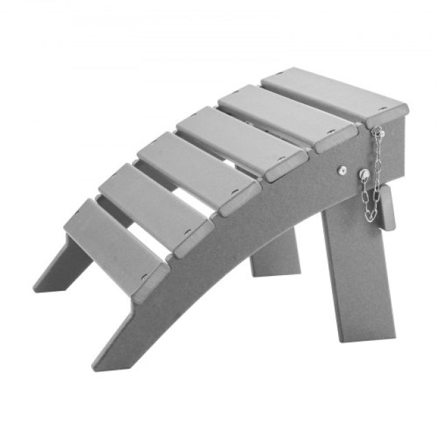 VEVOR Γκρι Πτυσσόμενο Υποπόδιο HDPE Adirondack KZDADLDKTTQPCOJ8NV0