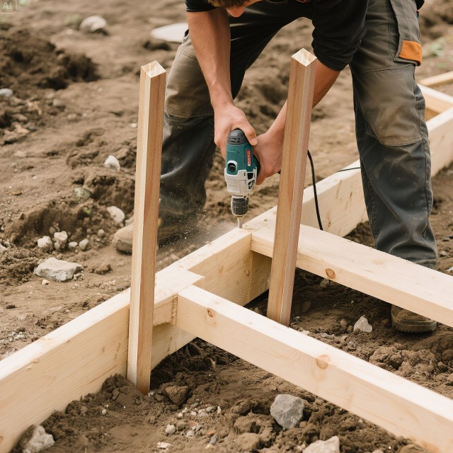 VEVOR Ξύλινοι Πάσσαλοι Κήπου 19,05×19,05×1219,2 mm (25 τεμ) WLMZ075...