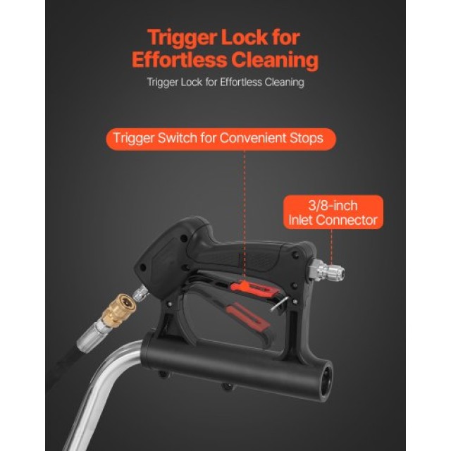 VEVOR 22 Καθαριστής Επιφανειών Πλυστικού με 4 Ρόδες και Διπλή Λαβή ...