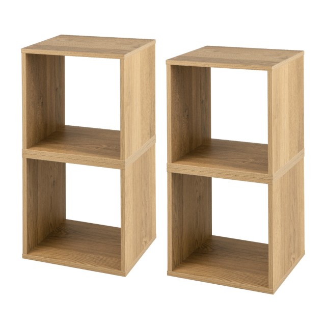 Διακοσμητικά Κυβικά Ράφια Αποθήκευσης 38 x 33 x 38 cm Φυσικό  Ξύλο ...