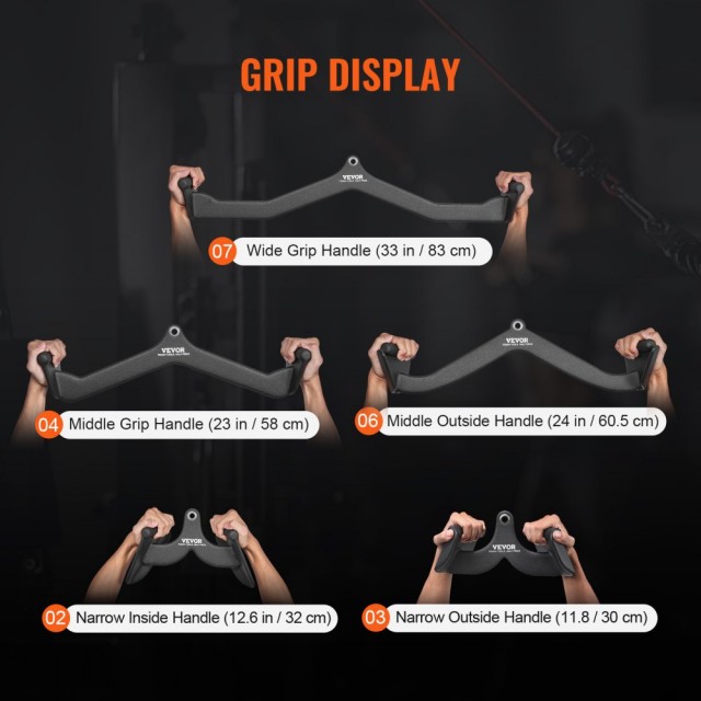 Λαβή για Μηχάνημα LAT Pulldown - V-bar T-bar για Μηχάνημα Καλωδίων VEVOR JSPJVXXLGJJKNRRFAV0