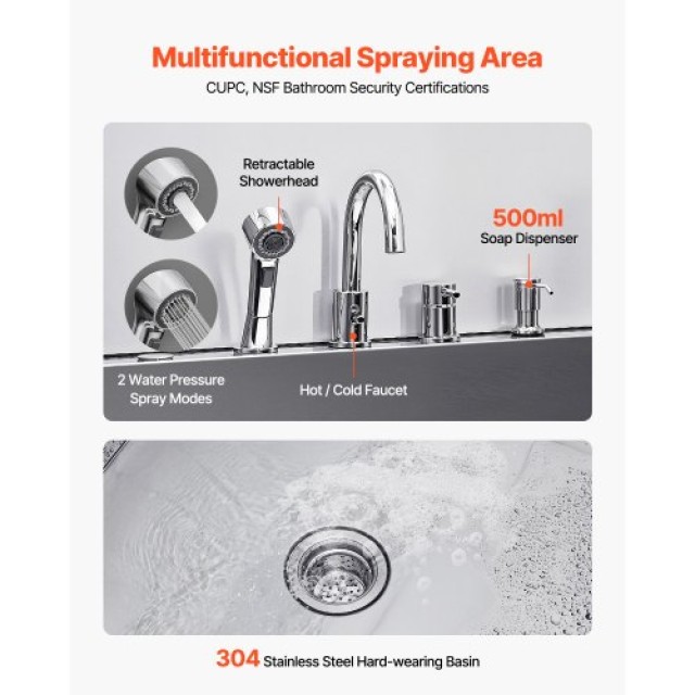 VEVOR Μπανιέρα Καλλωπισμού Σκύλων με Ράμπα και Ντους BXGCWYG50CPDFX...