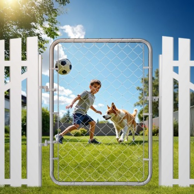 VEVOR Πύλη Φράχτη 2-6 ft x 4 ft Χωρίς Κολώνες SWHYM3246INCVKIDSV0