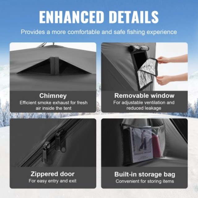 VEVOR  Φορητή Σκηνή Ψαρέματος Πάγου για 6-8 Άτομα BDBHS141737003OIPV0