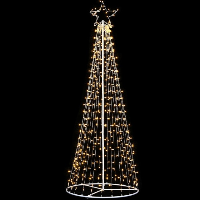 BAKAJI  Φωτεινό Χριστουγεννιάτικο Δέντρο 224cm 592 LED Θερμό Λευκό ...
