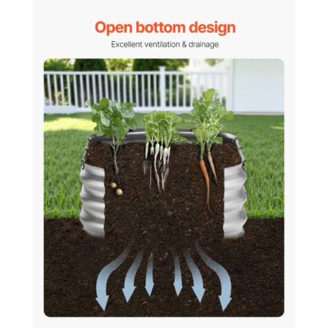 VEVOR Μεταλλικό Υπερυψωμένο Κήπο 4x2x1 πόδια Εξωτερική Γαλβανισμένη... VEVOR Μεταλλικό Υπερυψωμένο Κήπο 4x2x1 πόδια Εξωτερική Γαλβανισμένη...