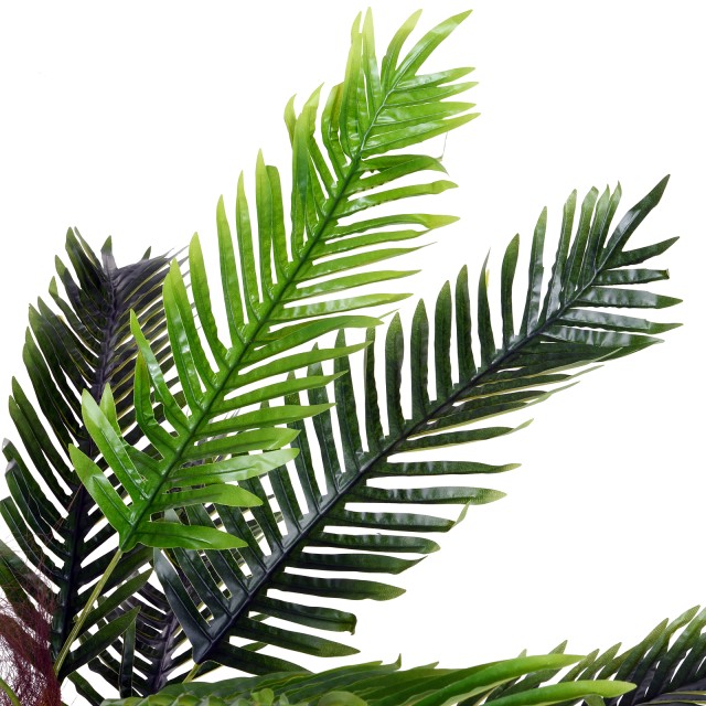 Outsunny Artificial Palm Cycas Plant High 123cm για εσωτερικούς και εξωτερικούς χώρους με περιλαμβάνεται γλάστρα 844-225