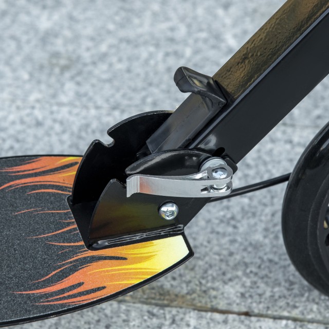 HOMCOM Scooter για παιδιά 7-14 ετών με τιμόνι ρυθμιζόμενο σε 3 ύψη, 86x35x93/98/103 cm, μαύρο 371-046V01BK