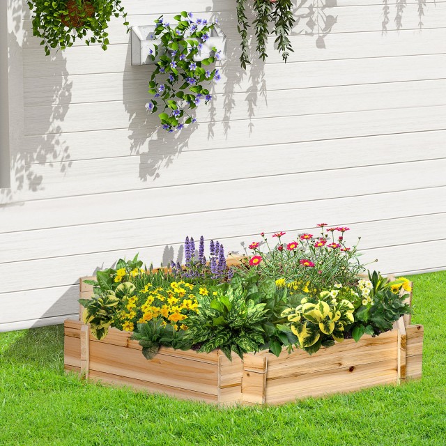 Κρεβάτι Outsunny Garden χωρίς βάση και με συμπλεκτική δομή, σε ξύλο, 100x92x16cm 845-676