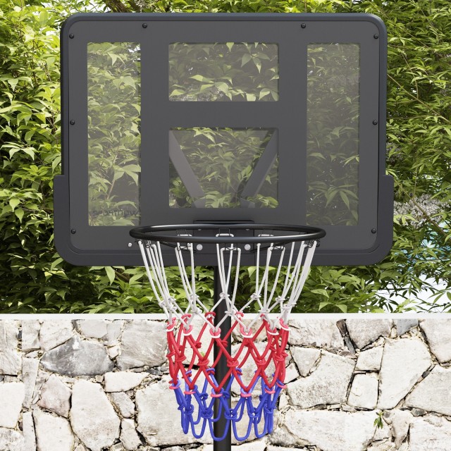 SPORTNOW Στεφάνη μπάσκετ ρυθμιζόμενου ύψους με γεμιστική βάση, στεφάνι μπάσκετ από χάλυβα και PE, μαύρο A61-056V00BK