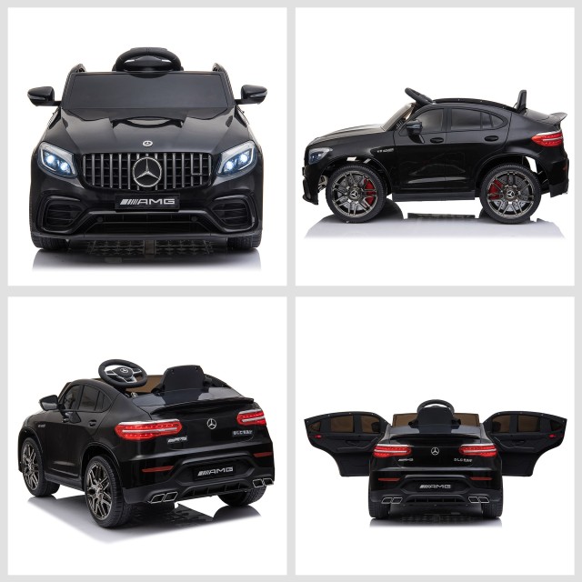 HOMCOM Mercedes Electric Ride-On Toy Car για παιδιά 3-5 ετών με ζώνη ασφαλείας και τηλεχειριστήριο, μαύρο 370-074V90BK