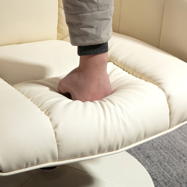 HOMCOM Relax Πολυθρόνα Ανακλινόμενη έως 135° με Περιστρεφόμενο Κάθι...