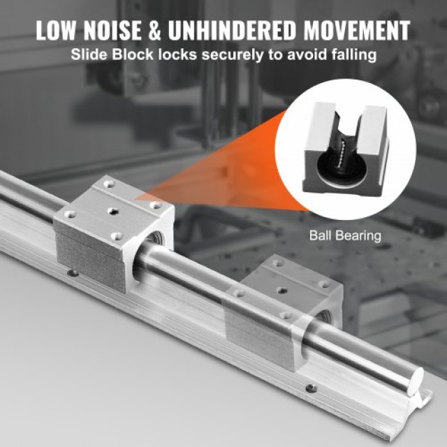 VEVOR  Σετ Οδηγών SBR20 1800mm, 2 Ράγες & 4 Οδηγοί SBR20UU για CNC ZXDGSBR20MM182EHIV0