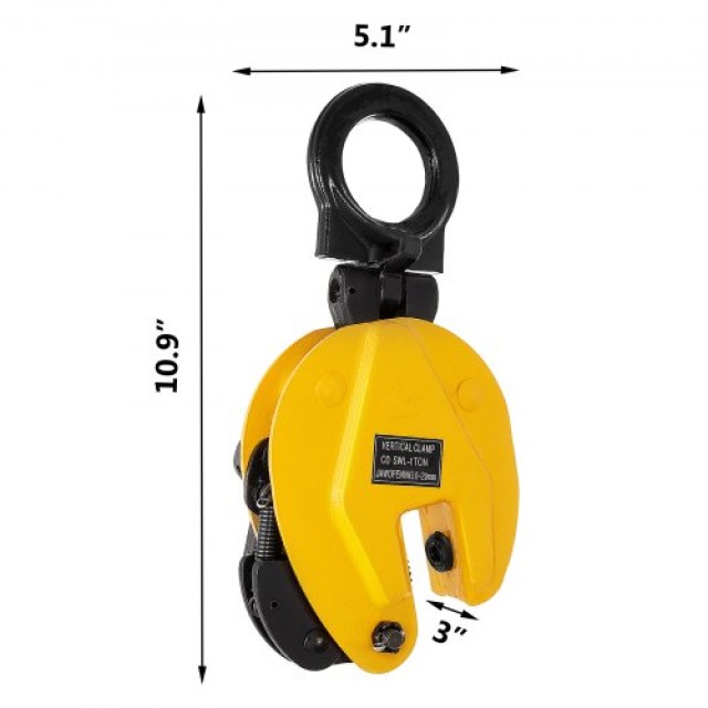 VEVOR 1T/1000KG Κάθετος Σφιγκτήρας Ανύψωσης Πλάκας 0-15mm, 1000KG γ...