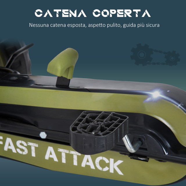 HOMCOM Ποδήλατο Go Kart για Παιδιά από 3-6 Ετών με Ρυθμιζόμενο Κάθισμα και Χειρόφρενο Πράσινο 341-025