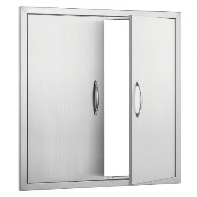 Πόρτα BBQ VEVOR 790x790mm Ανοξείδωτη Διπλή Εξωτερική Πόρτα για Κουζ...